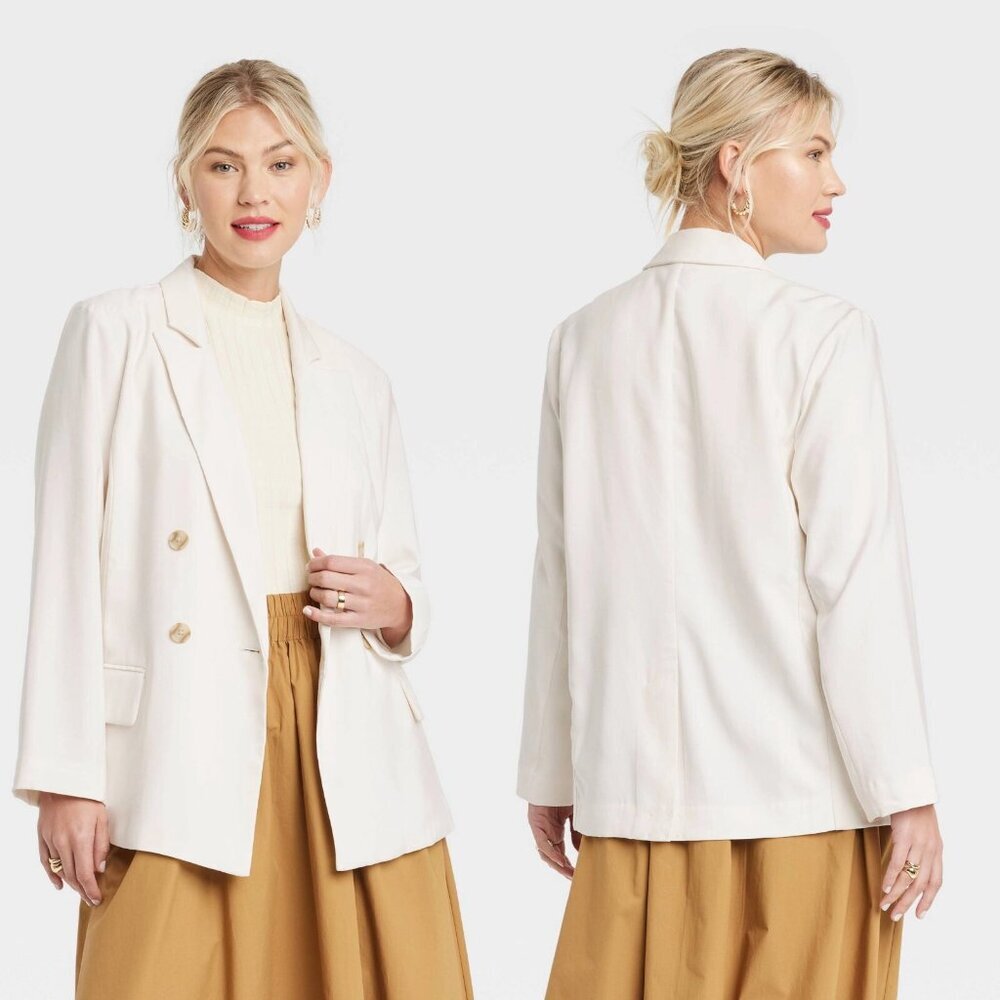 Small - Womens Essential Blazer - A New Day - Cream